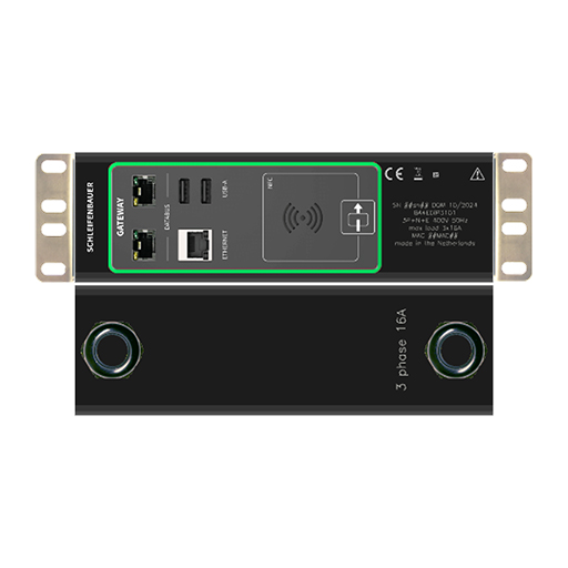 Schleifenbauer GM BA4EDIP3101 Inline Meter Double Horizontal 5.0 Gateway, 16A, 1 outlet